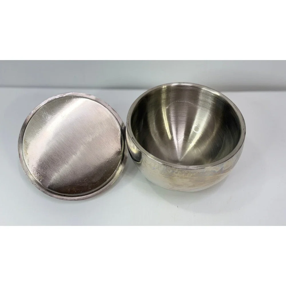 Vintage Mid Century Modern Chrome Sphere‎ Ice Bucket Ball Sugar Bowl Silver 6in